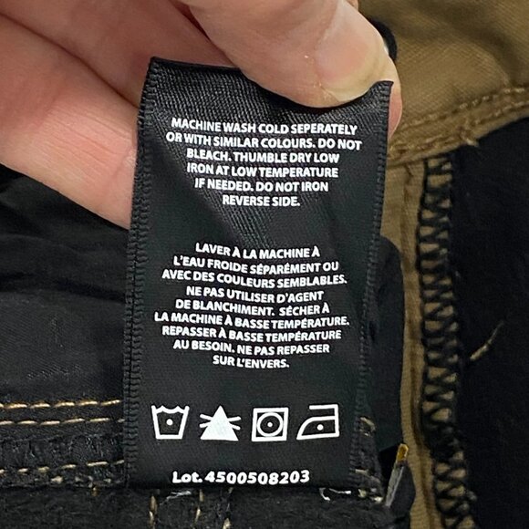 CAT Caterpillar Work Pants Mens 30 x 30 Brown Canvas Fleece Lined Insulated - Picture 12 of 12